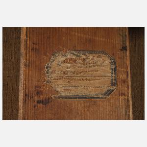 Dame mit zwei Herren beim Tric-Trac-Spiel