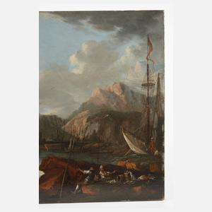 Segelschiffe an der Küste