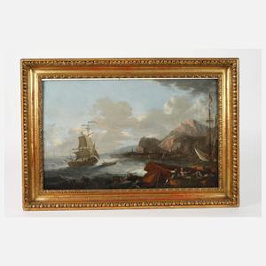 Segelschiffe an der Küste