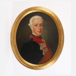 Ovales spätbarockes Herrenportrait