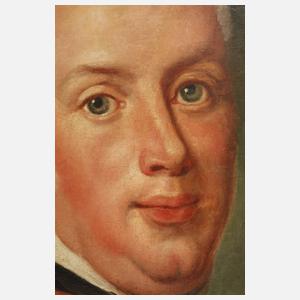 Ovales spätbarockes Herrenportrait