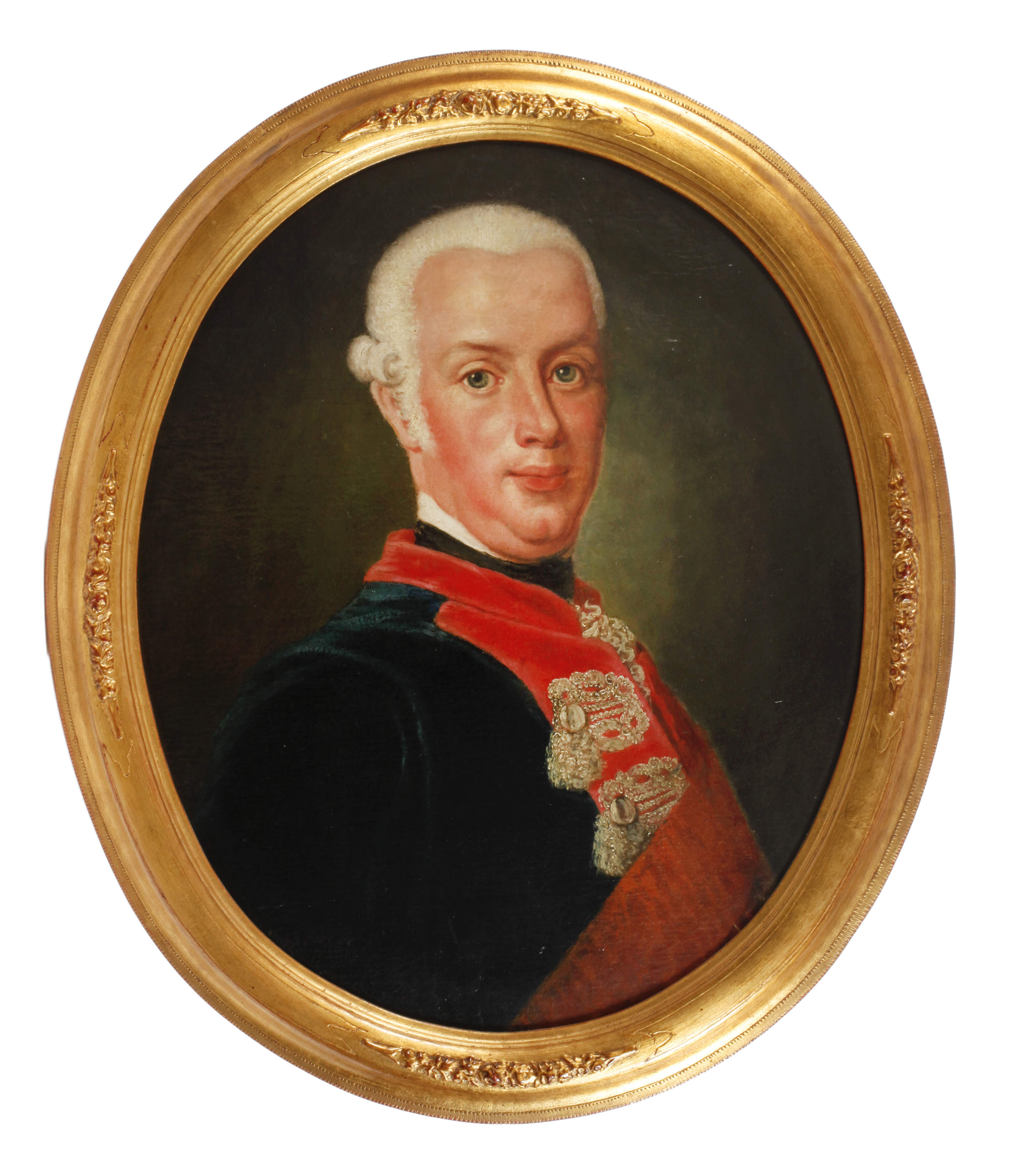 Ovales spätbarockes Herrenportrait