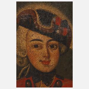 Jüngling in herrschaftlicher spätbarocker Robe