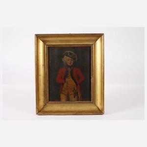 Jüngling in herrschaftlicher spätbarocker Robe