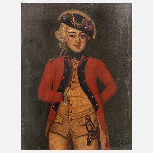 Jüngling in herrschaftlicher spätbarocker Robe