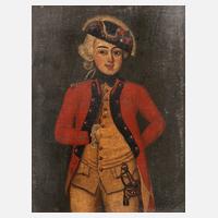 Jüngling in herrschaftlicher spätbarocker Robe111