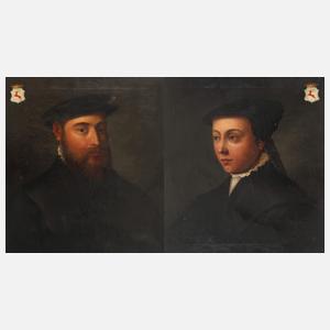 Portraits Wolf Adam & Ursula Sophia von Hirschberg