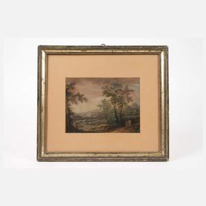 Landschaft mit Wanderern