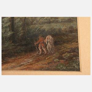 Landschaft mit Wanderern