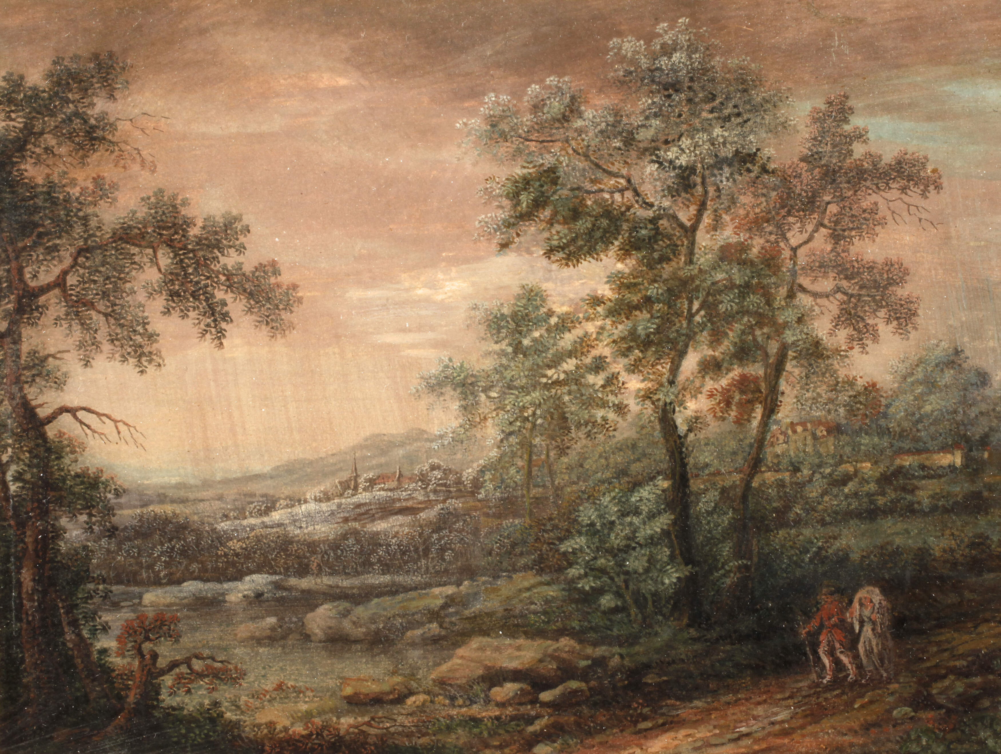 Landschaft mit Wanderern