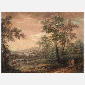 Landschaft mit Wanderern