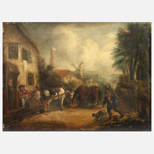 Thomas Barker of Bath, attr., Auf der Dorfstraße