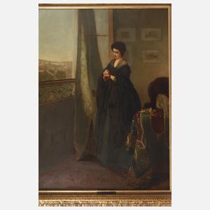 Eduard Charlemont, attr., Dame am Fenster
