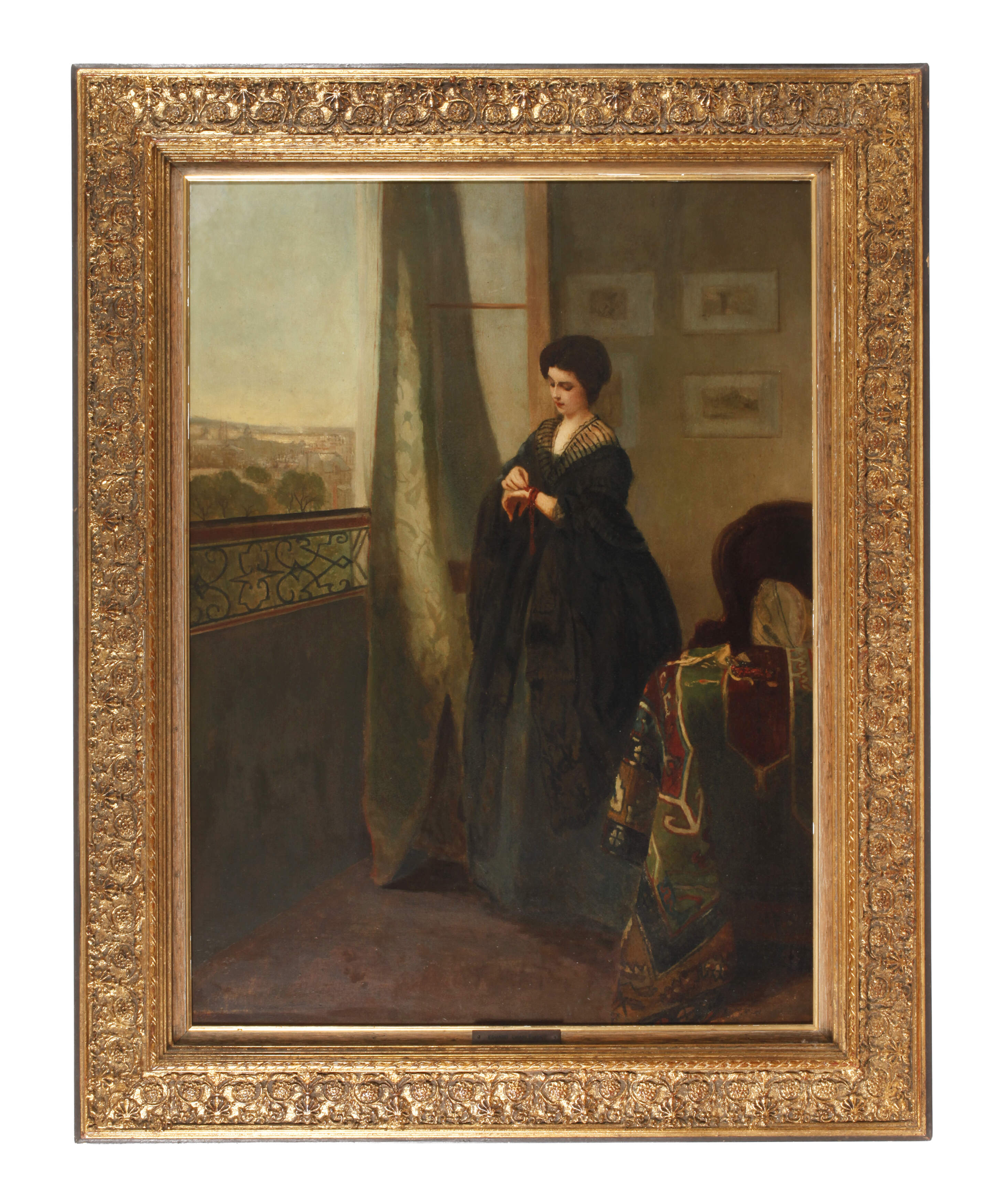 Eduard Charlemont, attr., Dame am Fenster