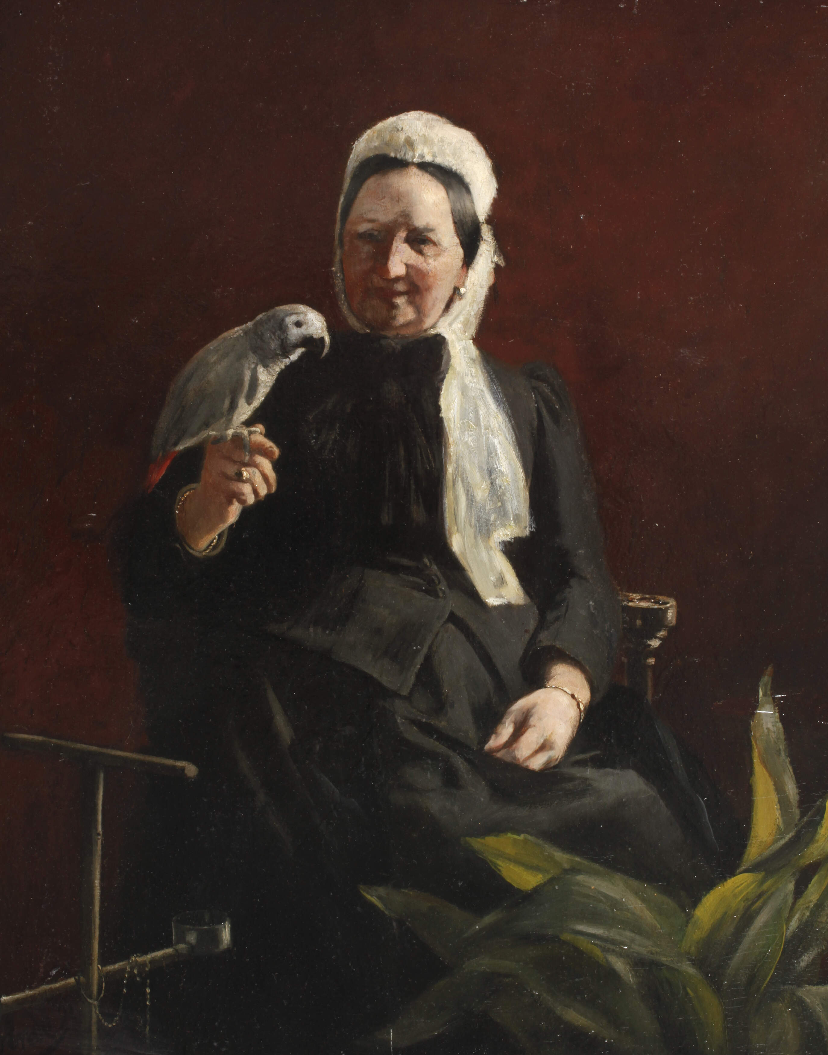 Felix von Ende, Dame mit Graupapagei