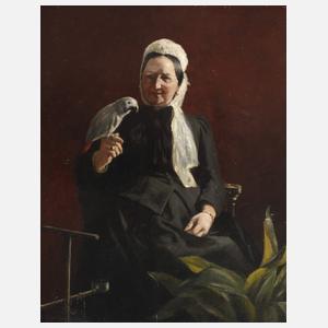 Felix von Ende, Dame mit Graupapagei