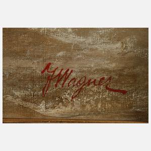 Georg Fischhof, attr., Fischerbarken an der Küste