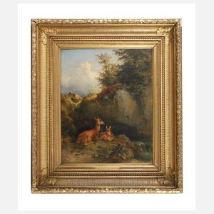 Friedrich Gauermann "Ricke und Rehkitz"