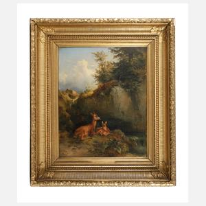 Friedrich Gauermann "Ricke und Rehkitz"