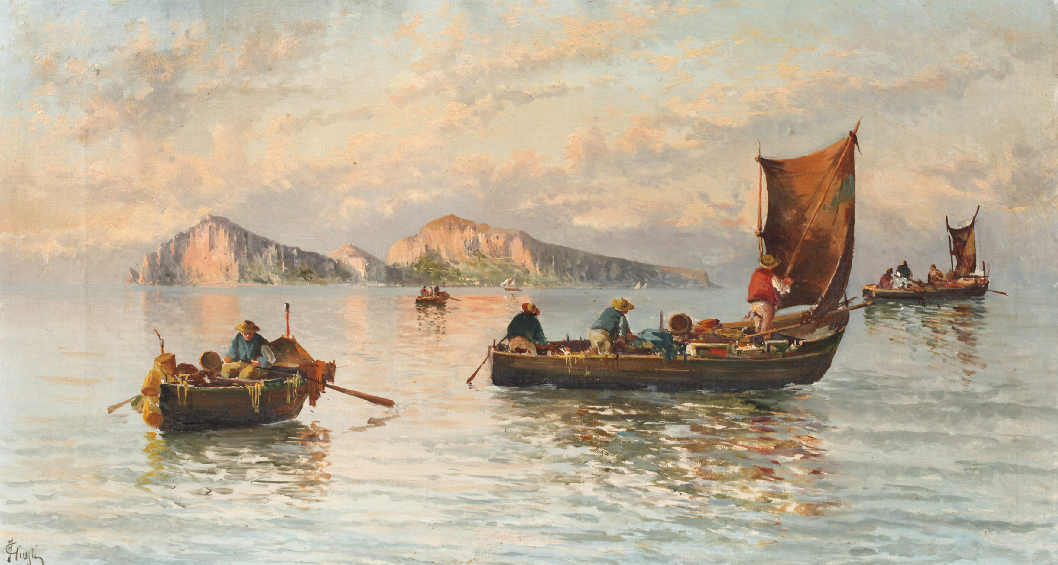 Guglielmo Giusti, Abends auf dem Meer