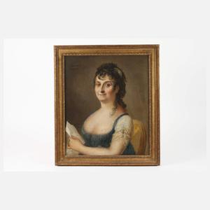 Johann Julius Heinsius, attr., Damenportrait