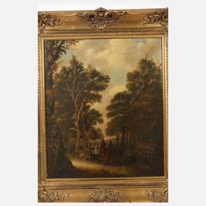 Jacob Hofstra, Landschaft mit Reitern