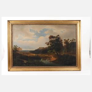 Joseph Hülser, attr., Romantische Flusslandschaft