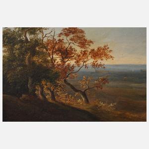 Joseph Hülser, attr., Romantische Flusslandschaft