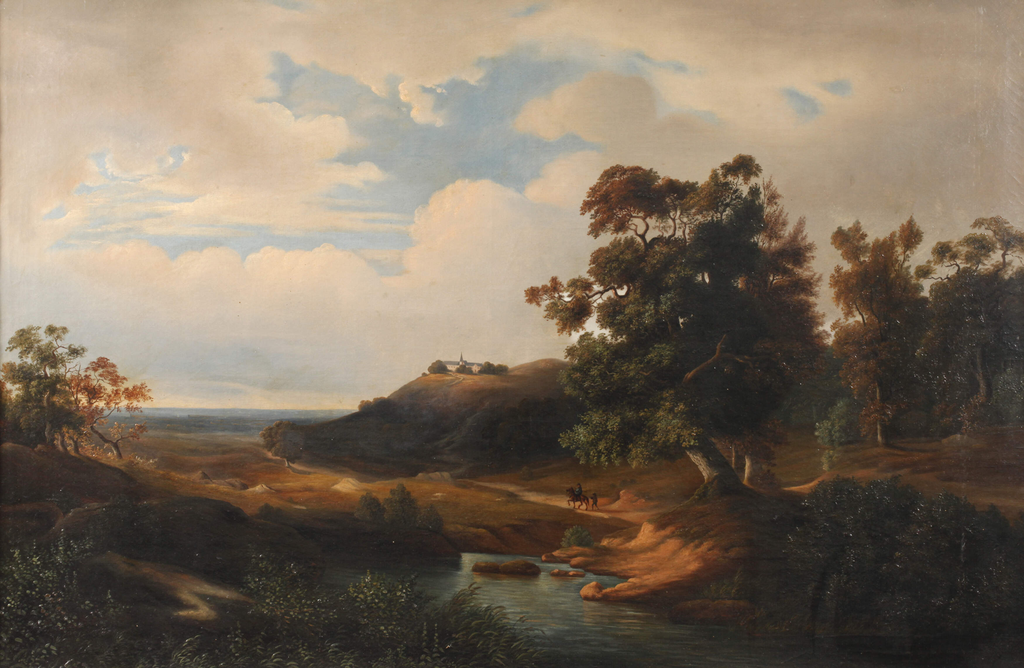 Joseph Hülser, attr., Romantische Flusslandschaft