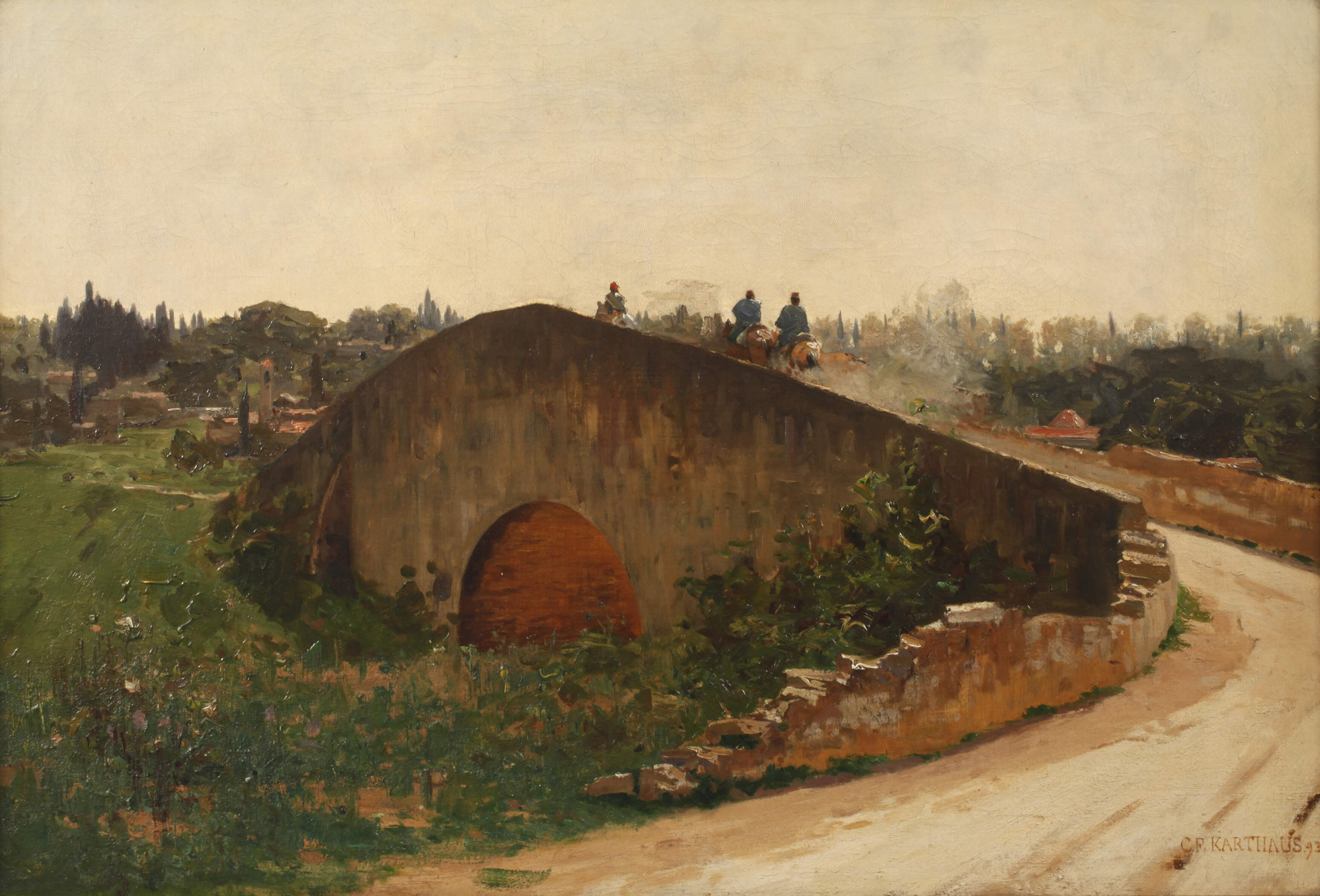 Karl F. Karthaus, Landschaft auf Korfu