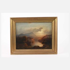 Edmund Koken, Romantische Landschaft mit See