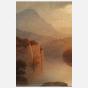 Edmund Koken, Romantische Landschaft mit See