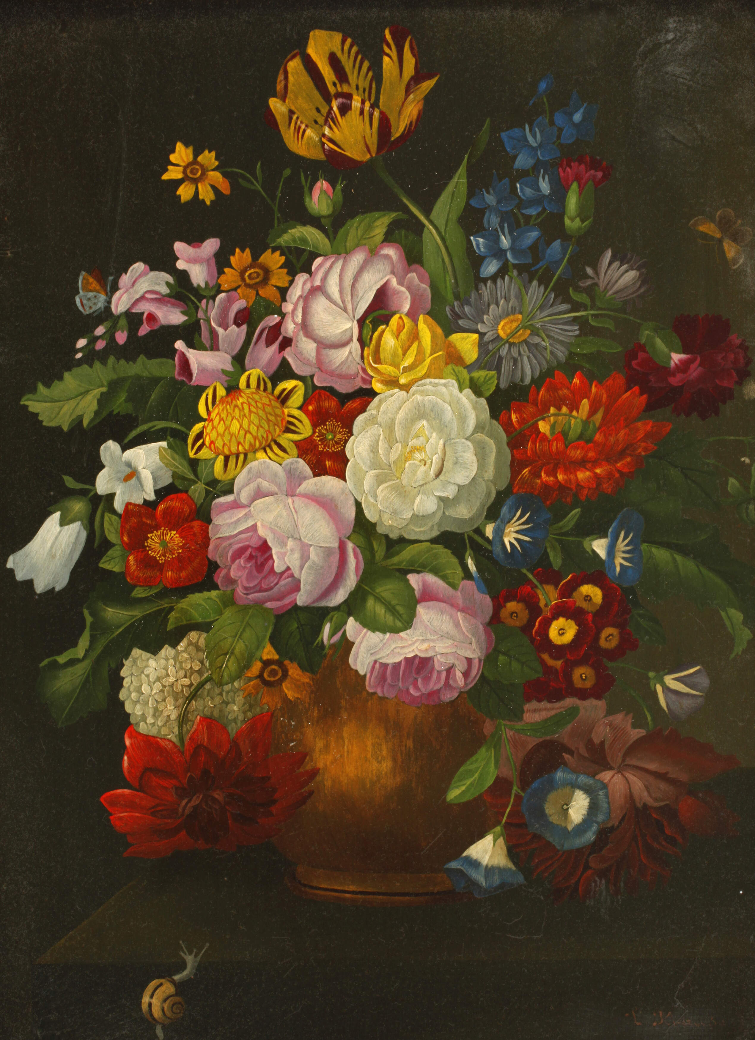 Lina Krause, Blumen in Tonvase