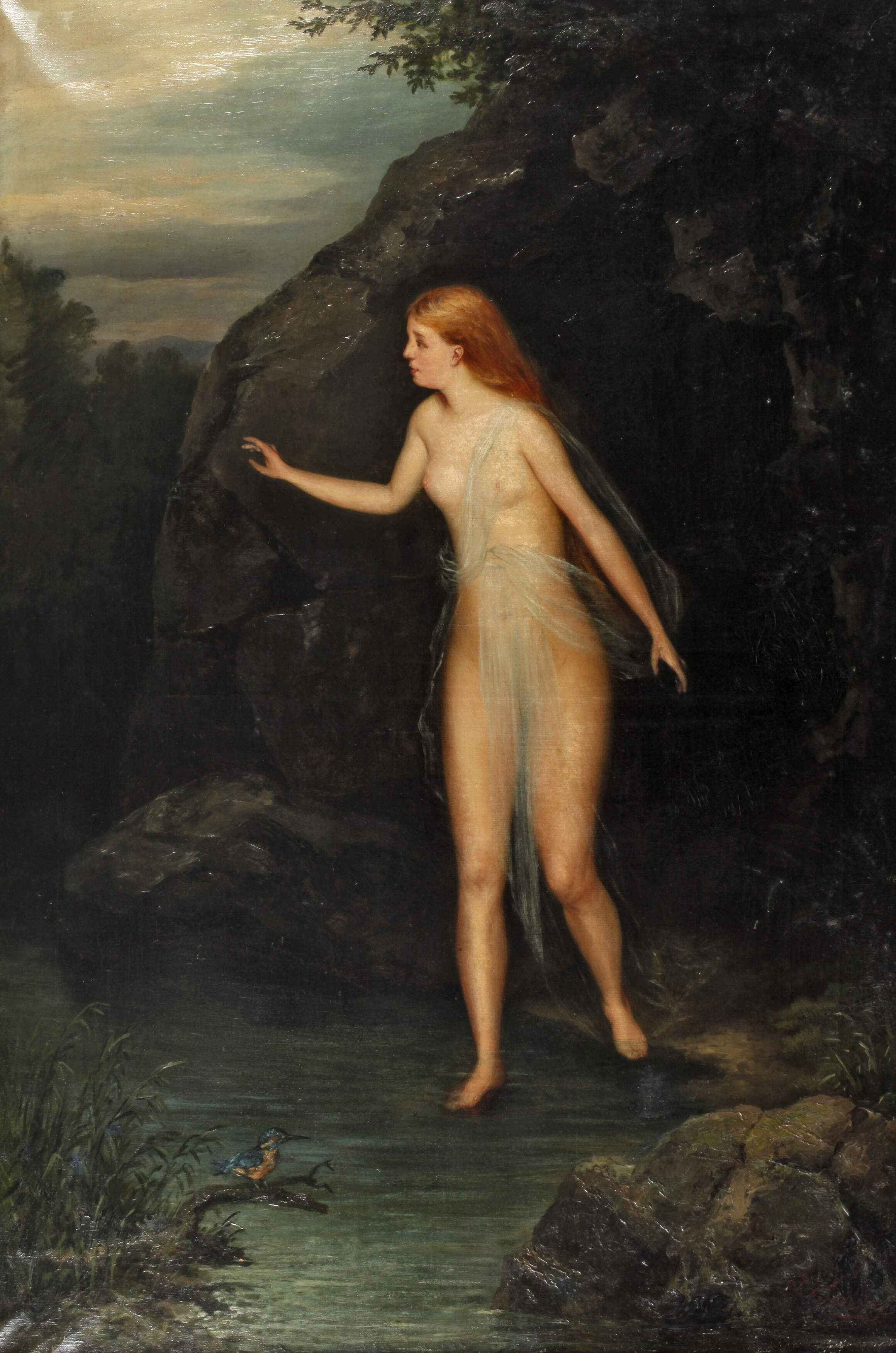 Julius Kraut, attr., Nymphe am See