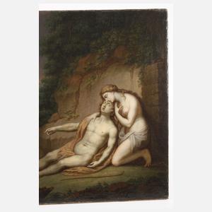 János Mihály Hesz, attr., Adam & Eva betrauern Abel