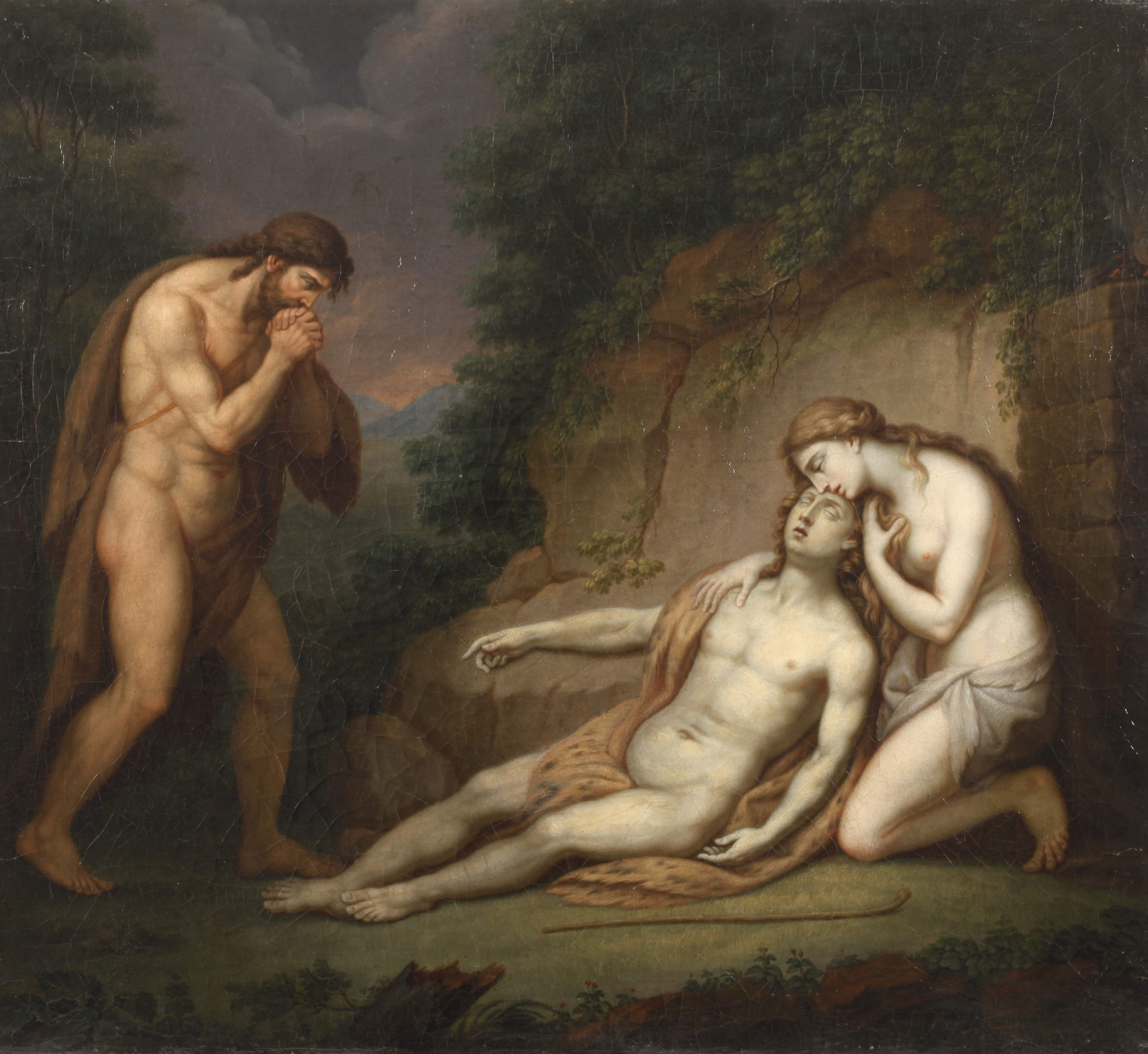 János Mihály Hesz, attr., Adam & Eva betrauern Abel