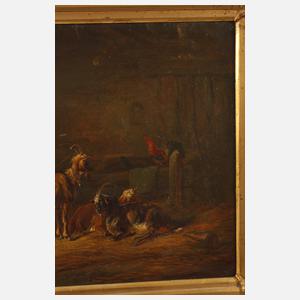 Louis Reinhardt, attr., Im Ziegenstall