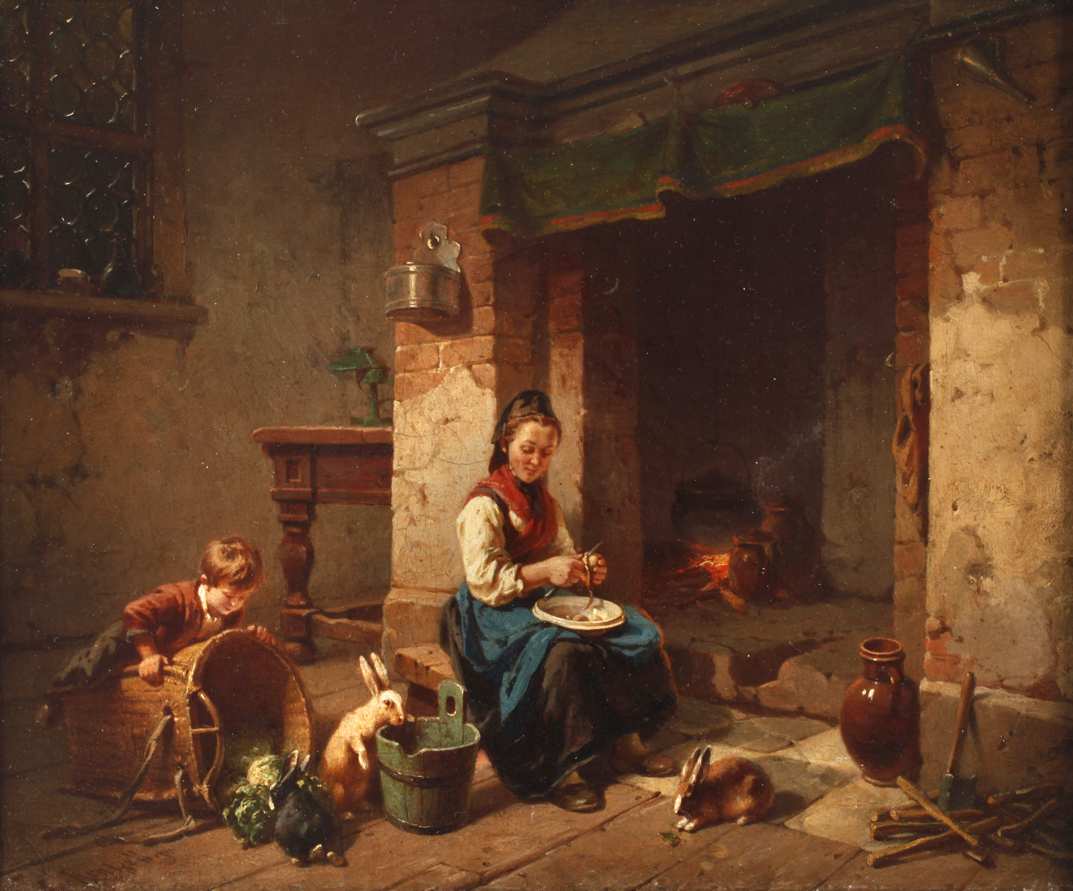 August von Rentzell, Küchenszene