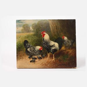 Otto Scheuerer, Hühnerfamilie