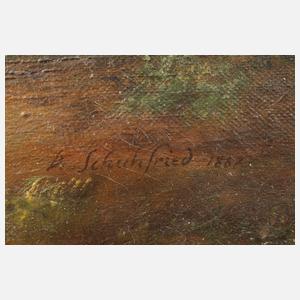 Dominik Schuhfried, attr., Burg in Sommerlandschaft