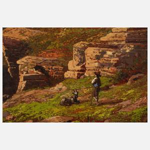 A. Simon, Blick vom Palatin zum Petersdom