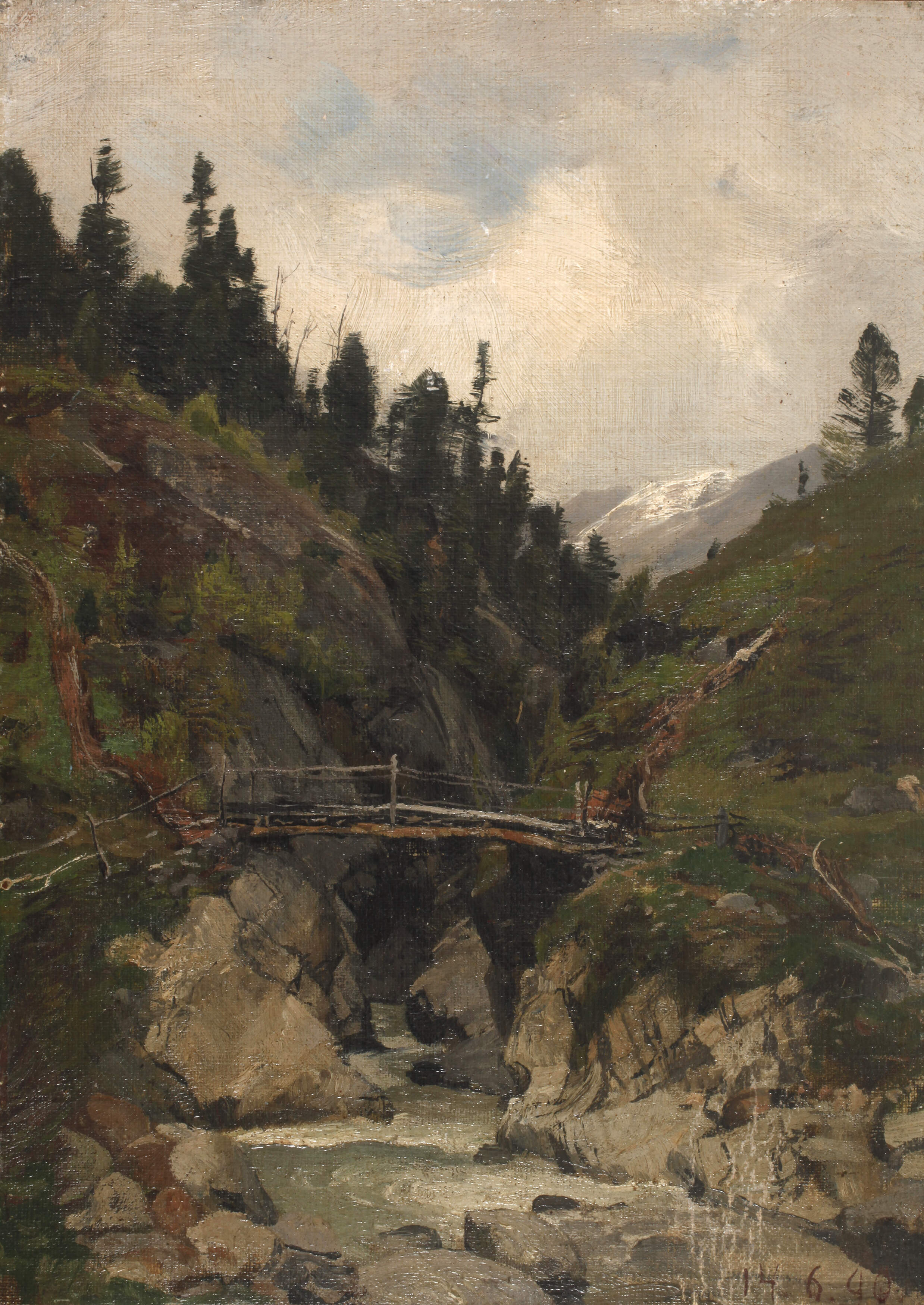 Fritz von Wille, attr., Gebirgsbach