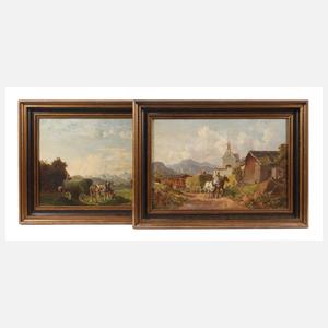 Paar oberbayerische Erntelandschaften