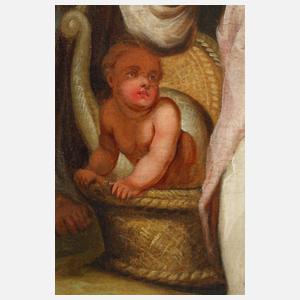 Drei Frauen in abendlicher Landschaft