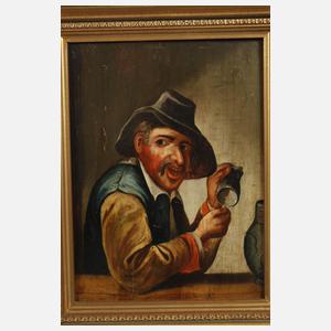 Paar Genreszenen Trinker & Raucher