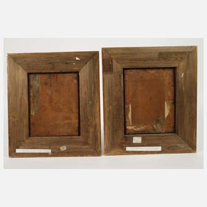 Paar Genreszenen Trinker & Raucher