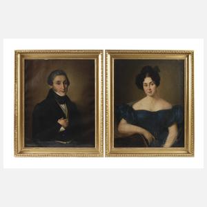 Paar Biedermeier-Portraits