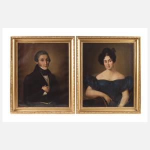 Paar Biedermeier-Portraits