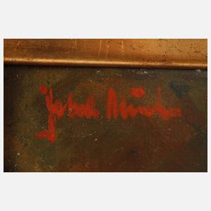 Damenportrait vor Flusslandschaft