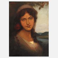 Damenportrait vor Flusslandschaft111